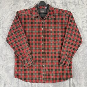 VTG Enyce Shirt Men XXL Red Black Plaid Jacket Shacket Y2K 90s Streetwear Button